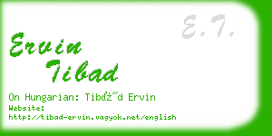 ervin tibad business card